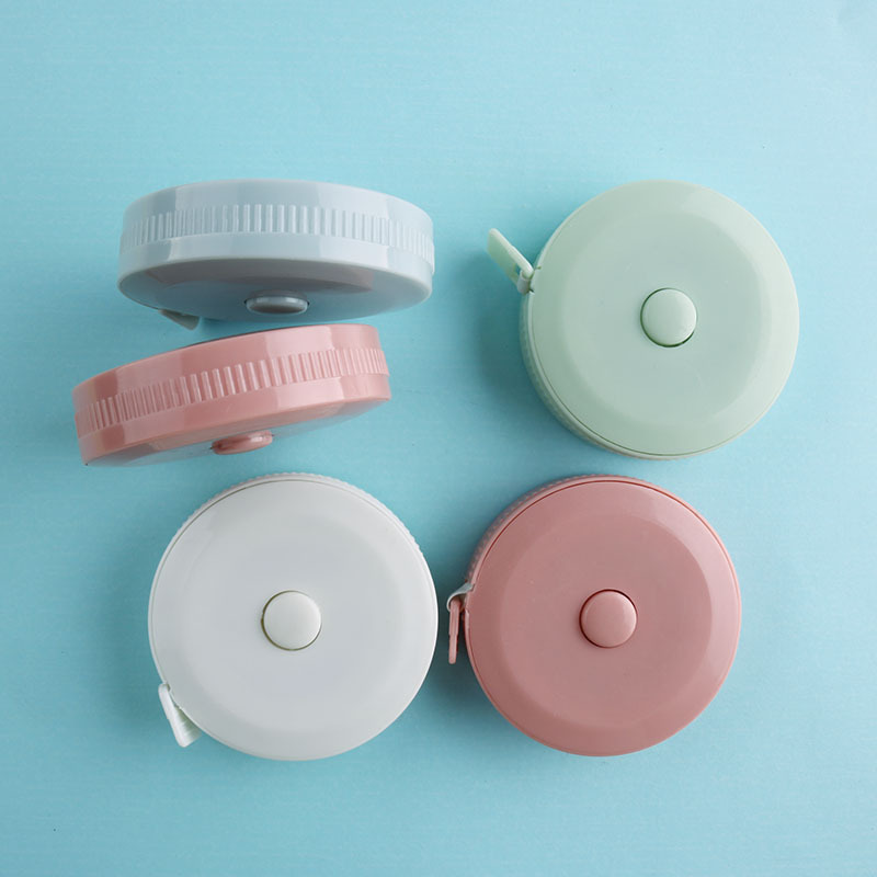 1.5-meter Nordic-style plastic mini tape measure, automatic telescopic inch measuring soft leather tape measure, foreign trade logo gift pic 20