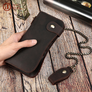 复古真皮女士钱包 韩版时尚手机包头层牛皮rfid长款钱包 purse详情13