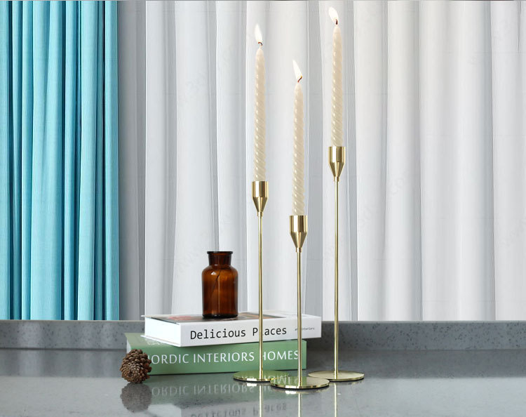 Cross-border best-selling candlesticks, iron candlestick sets of three, European-style candlesticks, candlelight dinner candle holders, ornaments, candle tools pic 11