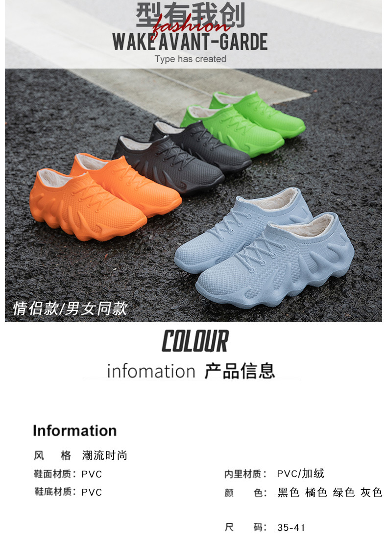 欧式新款防水鞋男女情侣款网红雨鞋成人浅口低帮时尚防滑耐磨详情8
