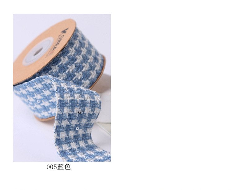 Sweet and cute chanel-style color-block checkered woven sequined webbing clothing accessories, bow ties, shoe flowers, bow ties, DIY hair accessories pic 16