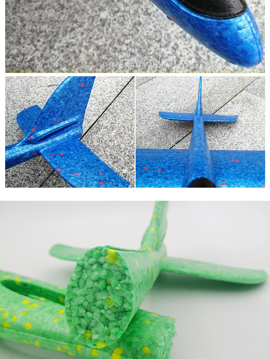 Full-body luminous hand-thrown airplane foam toys, throwing gliders, internet-famous patchwork stunt spins, street stall toys pic 4