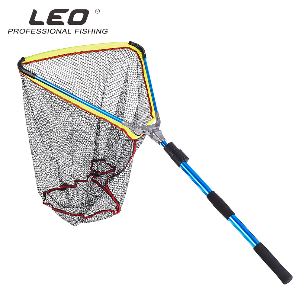 28,000 LEO/ Leou [Blue Aluminum Alloy Quick Folding Net] Large triangular net fishing net pic 4