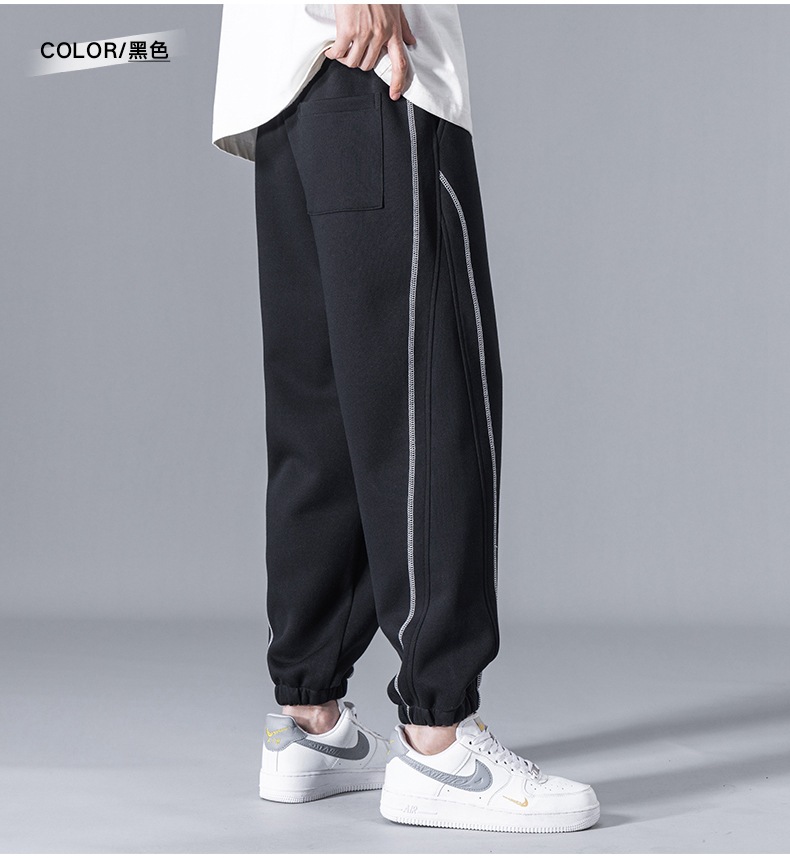 时尚男士休闲裤2024春夏潮牌休闲裤男青年潮流宽松运动束脚男卫裤详情17