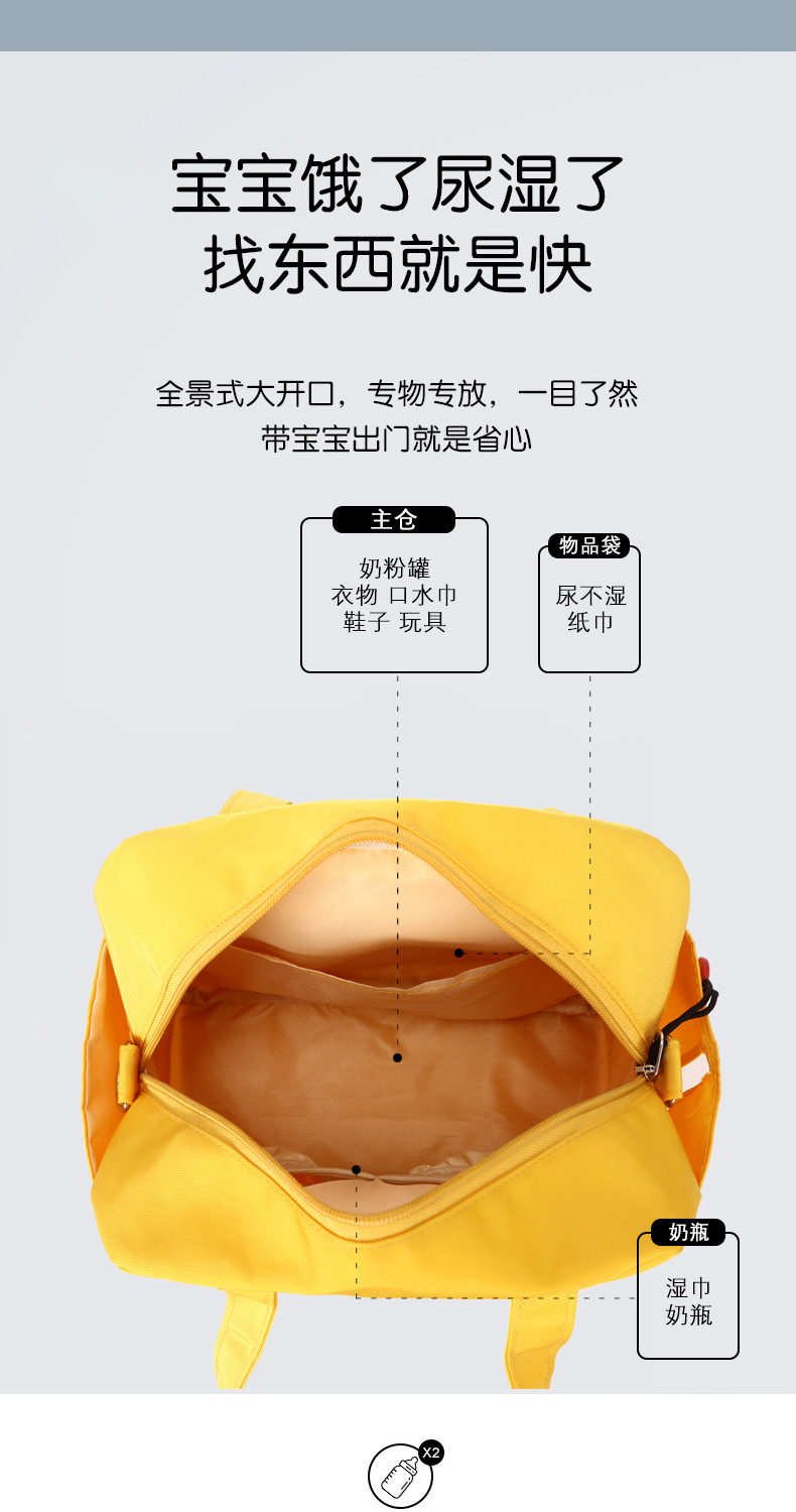 The 2021 new fashionable single-shoulder crossbody mummy bag, ultra-lightweight baby bag, small-sized large-capacity handbag for going out pic 5