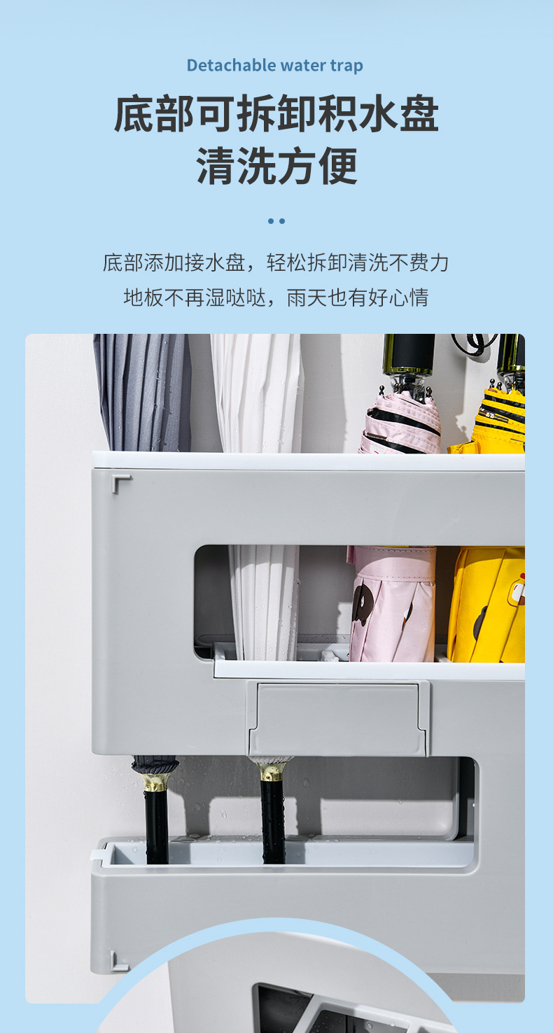 Factory wholesale S-shaped umbrella storage racks for home and commercial use, wall-mounted umbrella storage racks without drilling, one-piece consignment pic 7