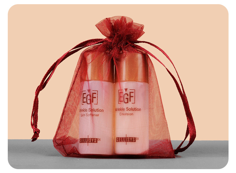 现货批发素色透明欧根纱袋束口礼品喜糖纱袋饰品首饰包装网纱袋详情13