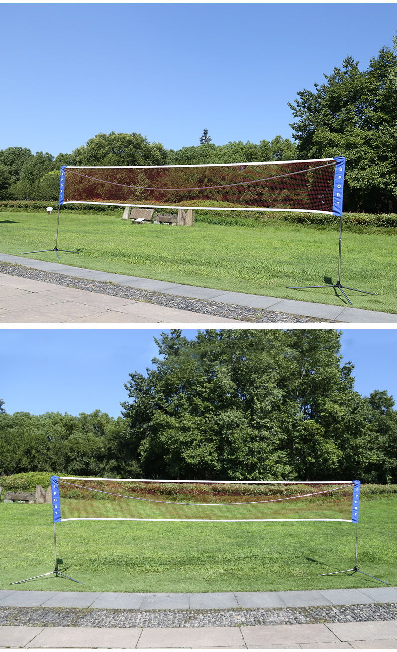 跨境专供 便携式羽毛球网架 可移动简易室内羽毛球柱 羽毛球网 其他分类适用 轻便易携打羽毛球必备详情10