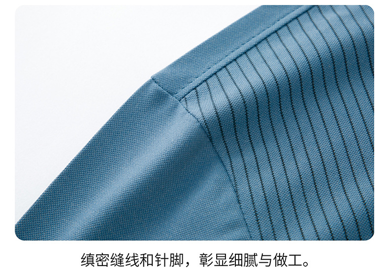 丝光棉男士短袖polot恤衫 休闲薄款透气真口袋条纹抗菌棉T恤现货详情31