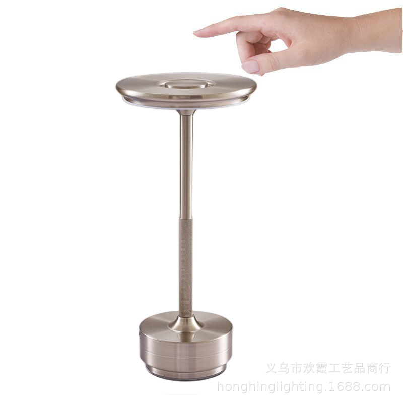 Cross-border retro metal I-shaped flying saucer lamps, restaurant table lamps, bar table lamps, bedside lamps, charging ambient lights, night lights pic 12