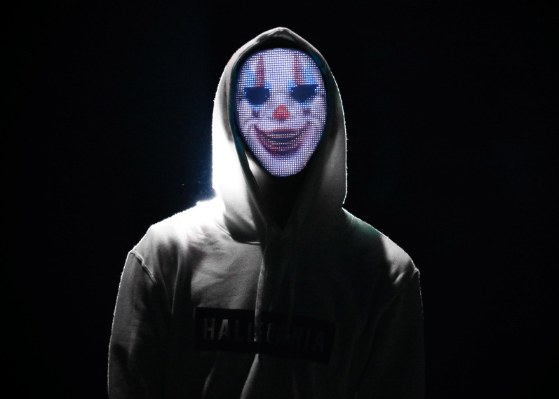 Full-color Bluetooth light-up masks for APP displays, Halloween parties, balls, bars and face-changing props are available in stock pic 21