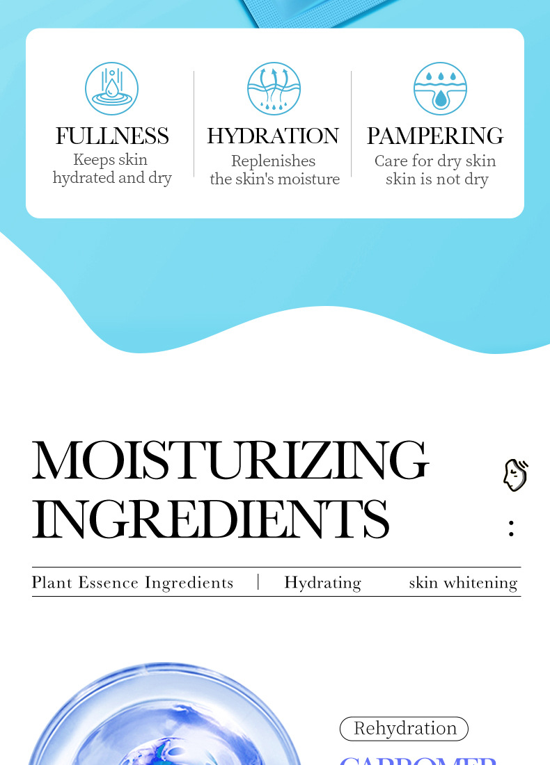 All-english BIOAOUA Hyaluronic Acid Moisturizing Facial mask wholesale for cross-border export, exclusively for foreign trade pic 45