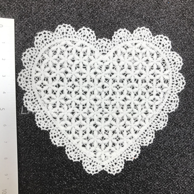 Barbie doll lace milk silk flowers, heart-shaped embroidery accessories, handmade underwear, heart lace pic 26