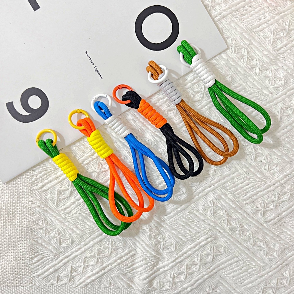 手机挂绳多巴胺色手腕带彩色编织手绳汽车钥匙手机壳防丢短绳挂件详情13