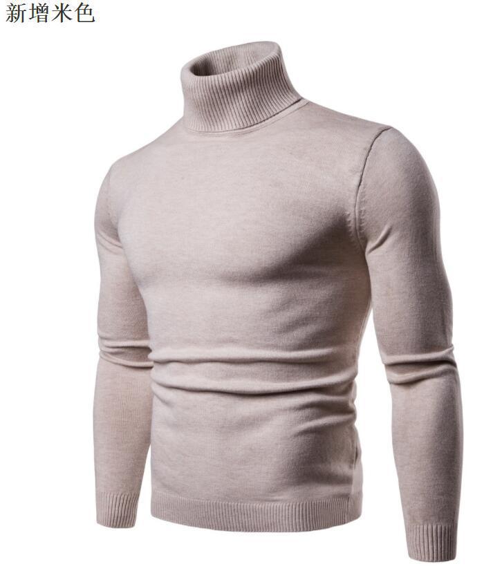 High-neck sweater for men, Korean-style slim-fit sweater, lapel woolen sweater for men, thick base knitted sweater for export pic 10