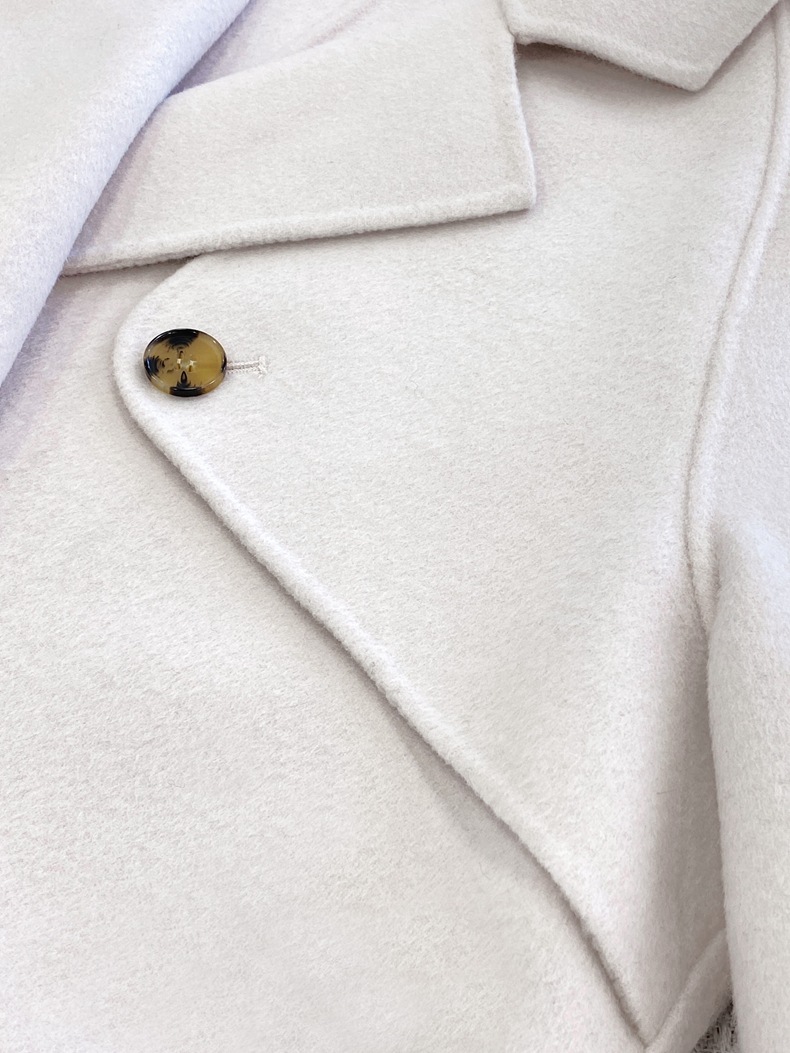 Q469 Dongdaemun Double-sided Cashmere Coat Korean version Autumn and Winter New Style Wool Tie suit collar woolen coat for women pic 87