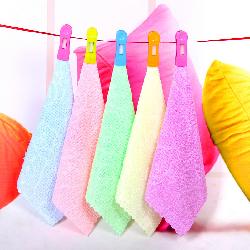 [LOVELY HOME] [hold ja] microfibra estampada pequeña toalla cuadrada tricotada borde caliente no deformable paño de niños regalo regalo fabricante paño de limpieza al por mayor paño de limpieza para niños toalla de mano pic 6