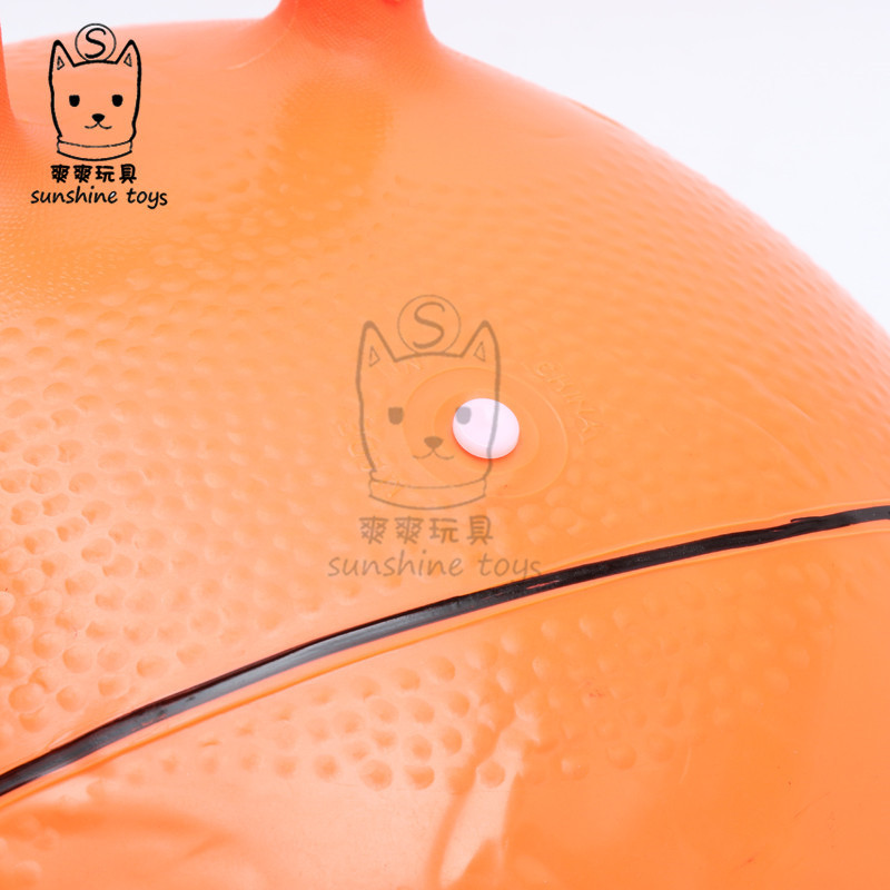 厂家批发45cm加厚防爆羊角球幼儿园 PVC跳跳球充气手柄球儿童玩具详情5