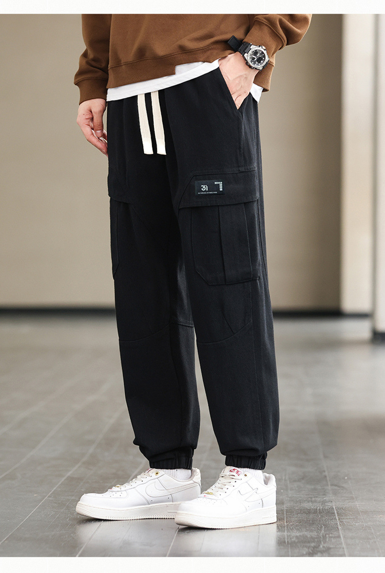 Pantalones de carga hombres 2023 nuevo otoño marca de moda juvenil holgada versátil pies de túnica para hombres tamaño grande pantalones casuales para hombres pic 38