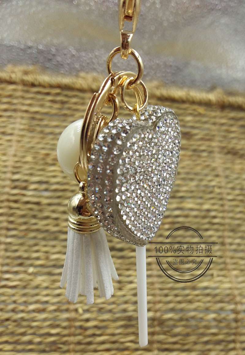 满钻爱心 满钻心形棒棒糖 爱心糖果饰品 爱心棒棒糖详情4