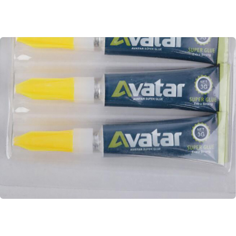 源头厂家直销 AVATAR阿凡达6支瞬间胶水皮革专用3g多支包装丙烯酸酯胶详情6