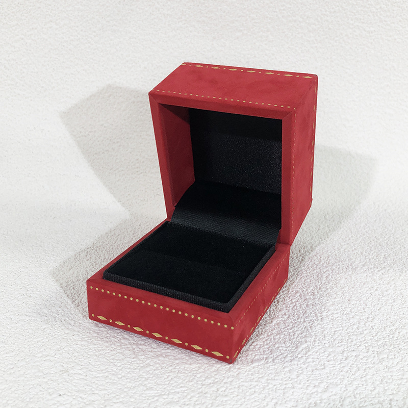 New high-end encrypted velvet printed ring box, pendant, necklace box, bracelet and chain, fashionable storage packaging box pic 11