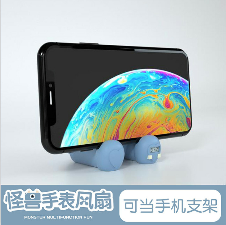 新款 儿童卡通多功能充电折叠网红电风扇 怪兽手表风扇 批发玩具详情17