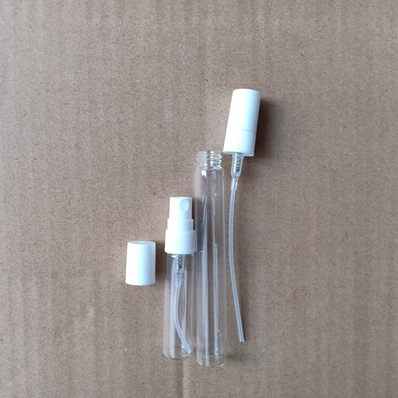 Available in stock: 2ml, 3ml, 5ml, 10ml black and white spray perfume samples, glass portioned spray empty bottles, pulled tube bottles pic 14