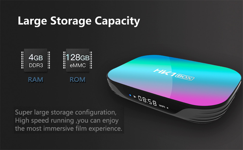 صندوق HK1 Box S905x3 أندرويد 9.4G +128GB جهاز تشغيل الشبكة بلوتوث TVBOX pic 6