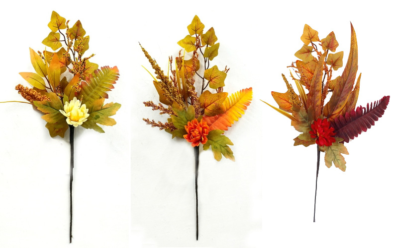 2022 Autumn Atmosphere Decoration simulation flower and leaf DIY accessories, Thanksgiving Harvest Festival cuttings, maple leaves, pumpkin pendants pic 2
