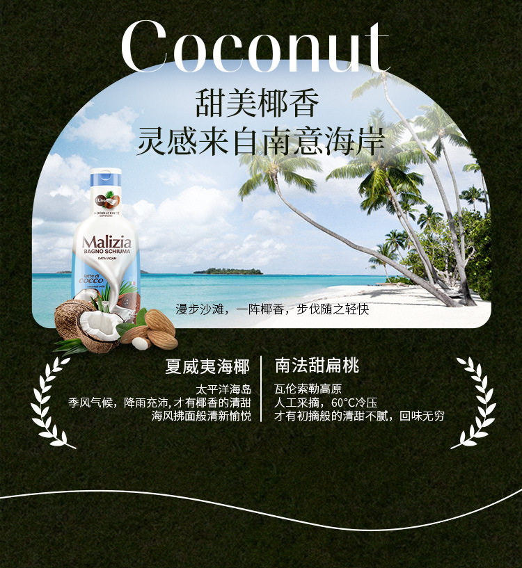 意大利Malizia/玛莉吉亚香氛沐浴露留香植萃滋润美肌持久留香批发详情6