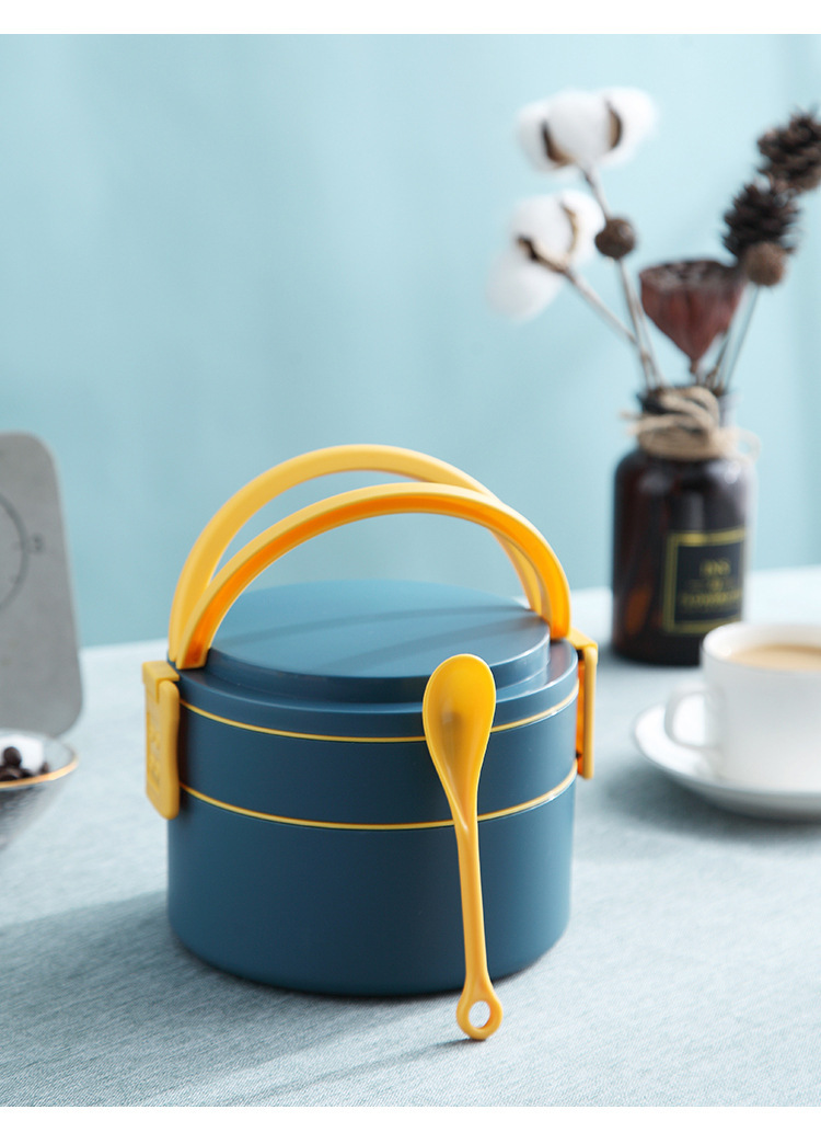 INS网红手提双层饭盒便携午餐盒学生便当盒塑料可微波炉Bento Box详情19