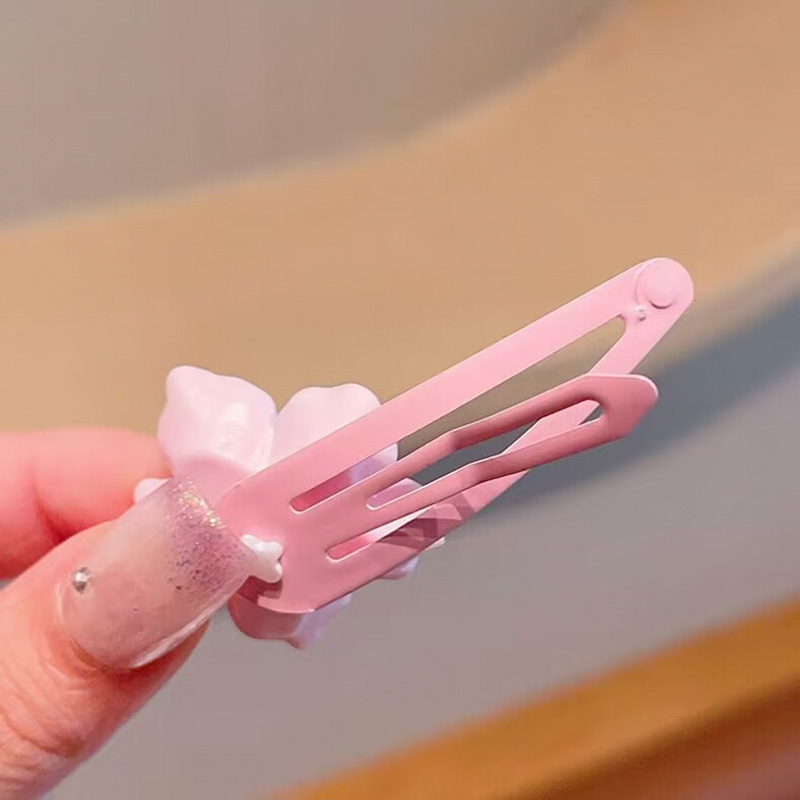 春日韩版樱花儿童不伤发发夹粉嫩可爱少女心发卡花朵头绳女孩皮套详情30