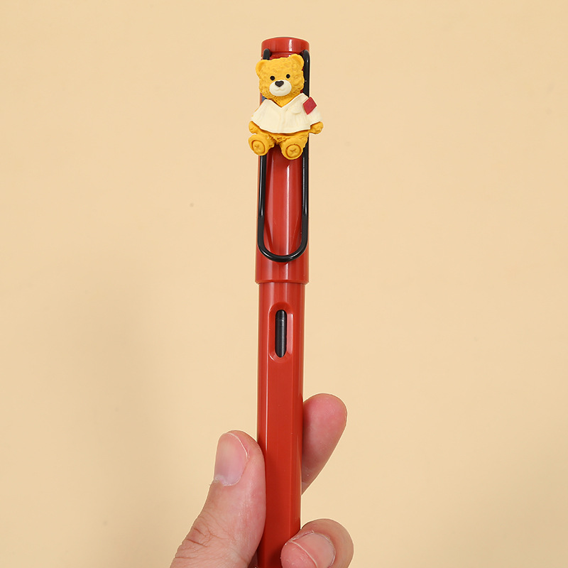 ZF2671Nandy Bear Pen for correcting posture and practicing calligraphy, with replaceable ink cartridges, is a special pen for boys and girls to write pic 16