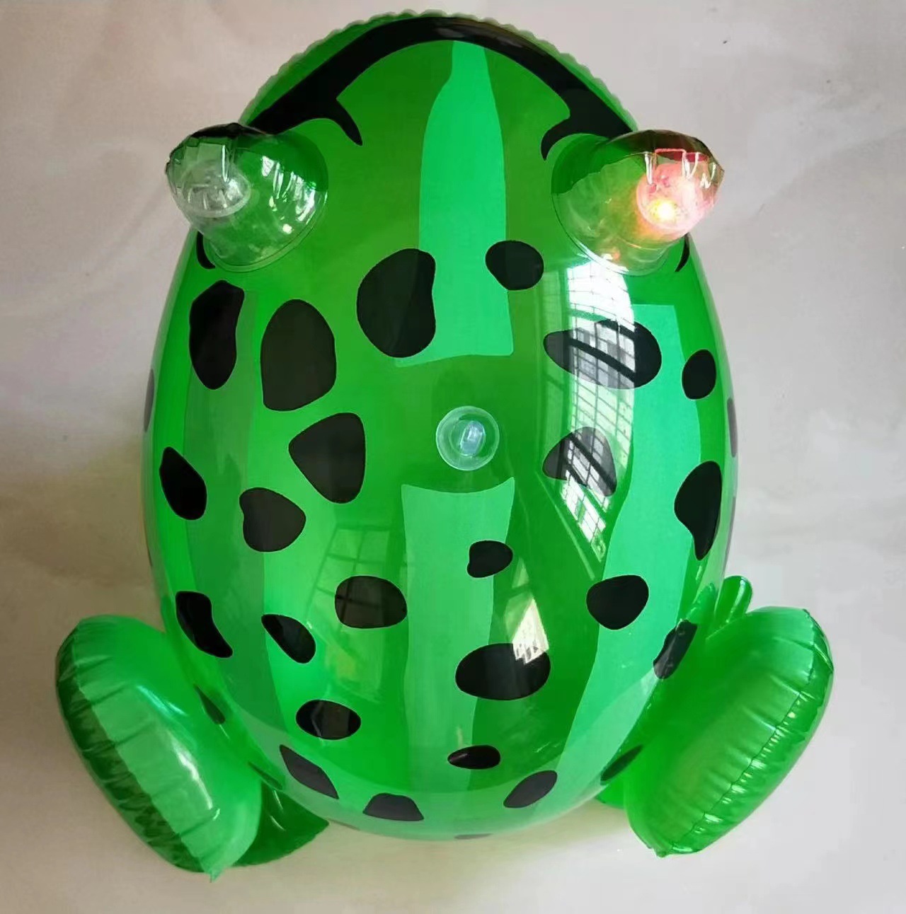 pvc充气眼睛发光青蛙充气青蛙发光大青蛙 充气斑点青蛙崽厂家直销详情8