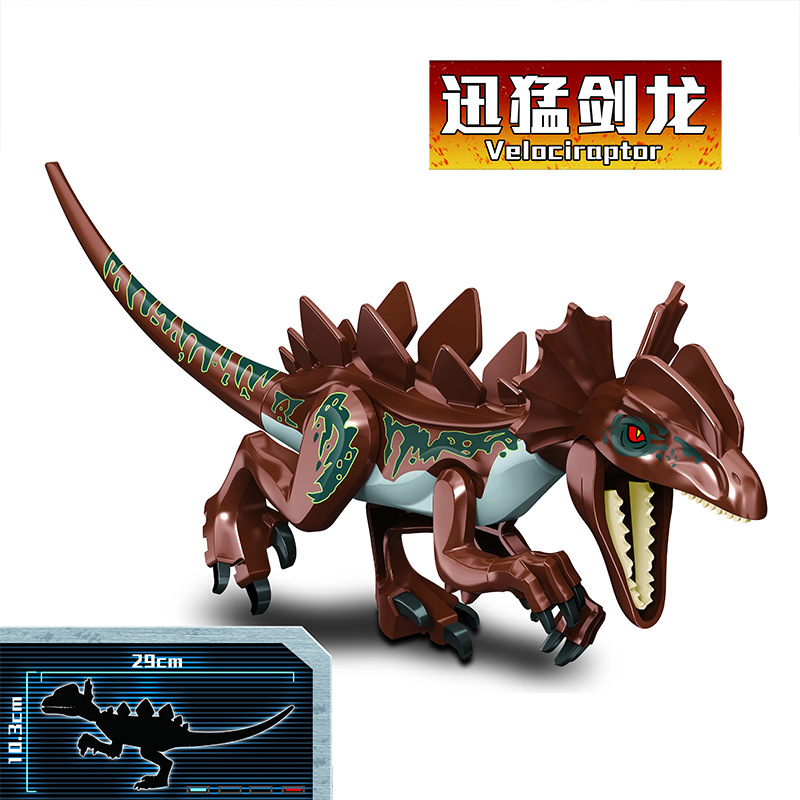 Nuevo estilo jurásico big dinosaurio bloques t-rex brachiosaurus triceratops puzzle bloques juguetes paquete en bolsa pic 33
