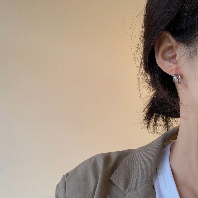 925纯银针耳钉女2023新款小众个性百搭高级感耳环简约养耳洞耳饰详情36