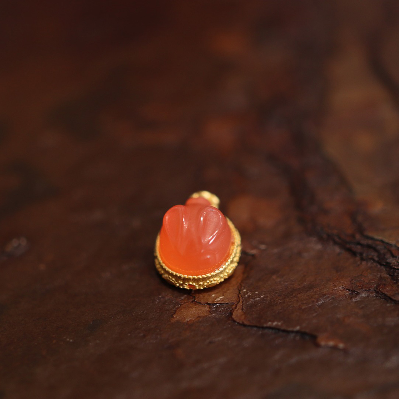 New natural salt source agate jewelry accessory, pink accessory, 925 silver gold-plated rabbit flower four-way accessory diy pic 13