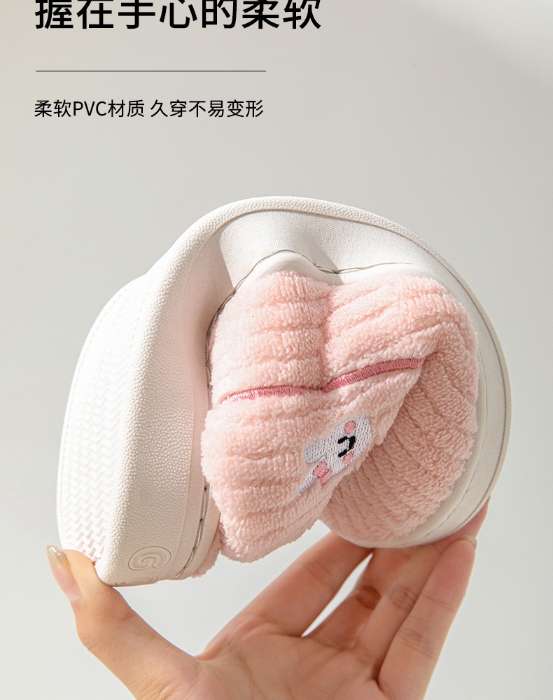 冬季可爱棉拖女 居家室内家用棉鞋厚底情侣家居毛毛绒外穿拖鞋子详情24