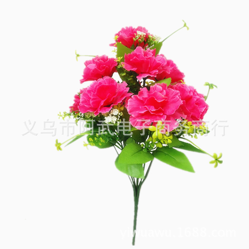 Direct sales of Qingming Festival artificial flowers, cheap flowers, artificial flower art, tomb worship, memorial and funeral supplies, decorative flower arrangements 9 heads pic 2