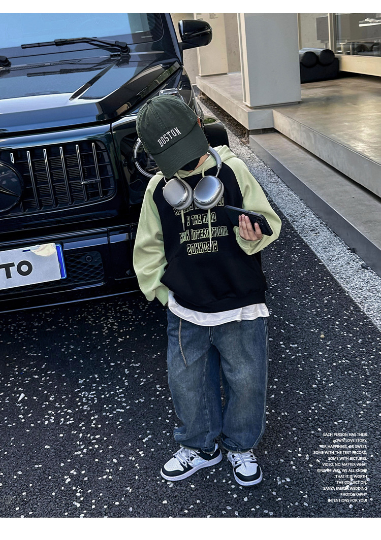 男童卫衣秋冬装2024新款儿童休闲宽松上衣炸街中大童帅气童装潮范详情20