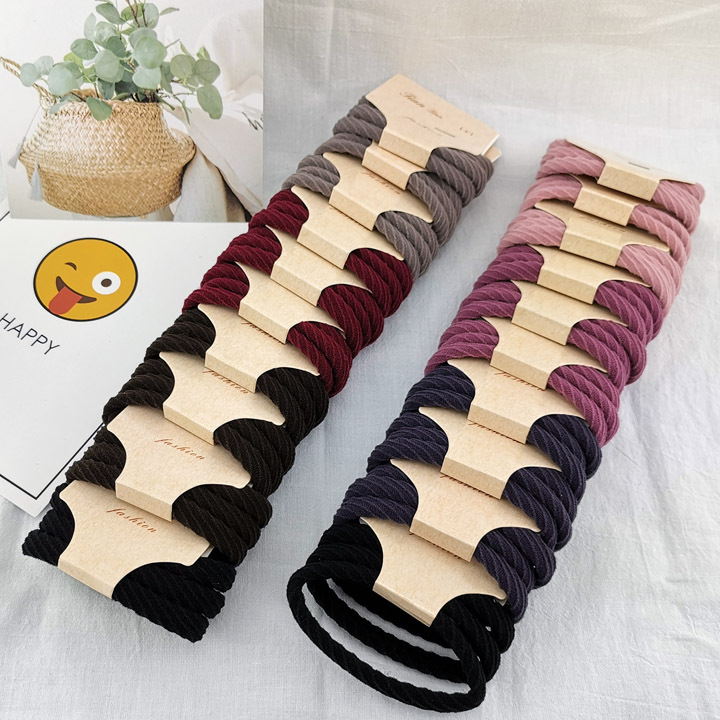A3126 small twill three high-elasticity rubber bands, plush rubber bands, black velvet cloth loop hair rope, hair accessory, Yiwu, 2 yuan pic 6