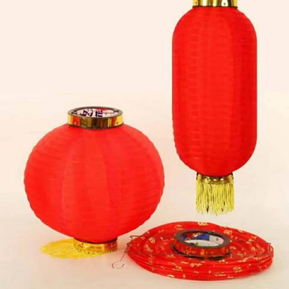 Outdoor folding and brushed red lanterns, New Year and Spring Festival lanterns, dance props, outdoor festive winter melon lanterns pic 10