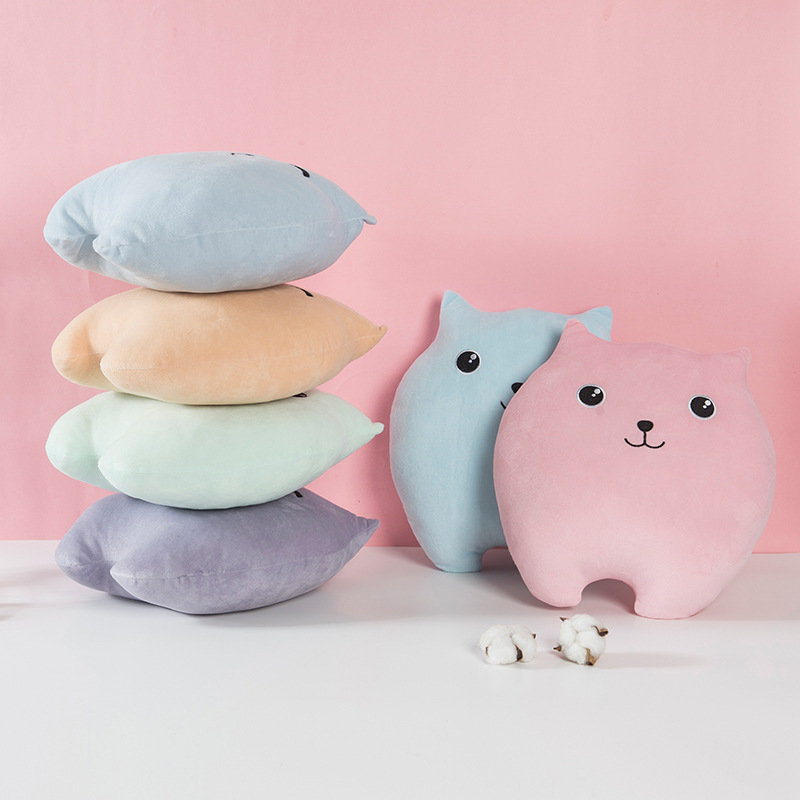 Cute and adorable cat cartoon throw pillows, Japanese-style bedroom sofa cushions, perfect for girls to sleep on, nap back cushions and seat cushions pic 3