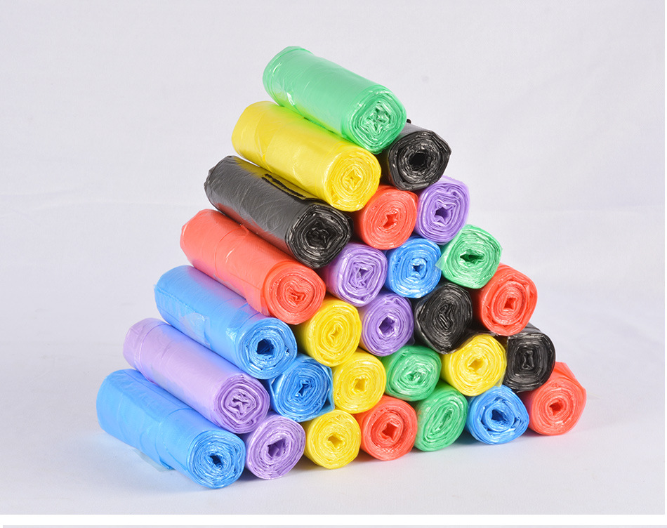 Colored garbage bags, household, hotel and guesthouse, daily disposable garbage bags, black vest, hand-held garbage bags pic 10