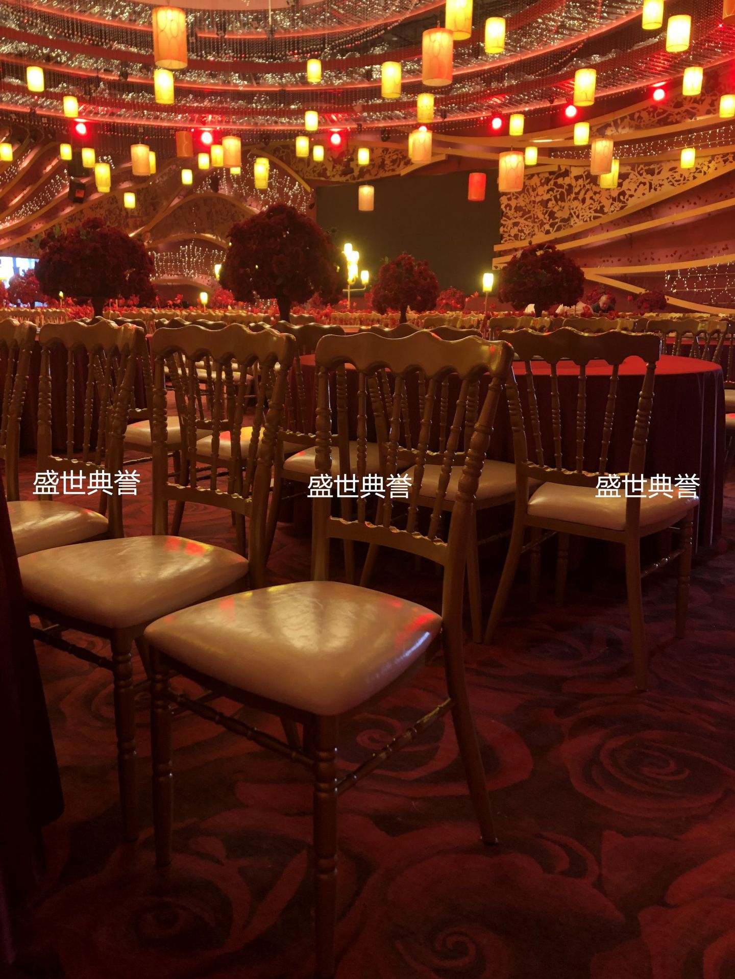 Ningbo star hotel banquet hall dining tables and chairs, banquet center catering furniture, theme wedding bamboo joint chairs, castle chairs pic 20