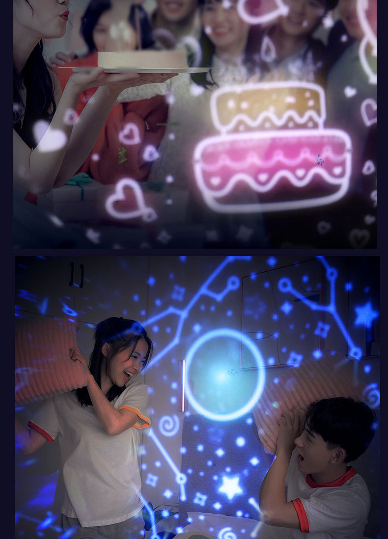 星空海洋星座小夜灯旋转浪漫满天星氛围灯生日礼物卧室火箭投影灯详情15