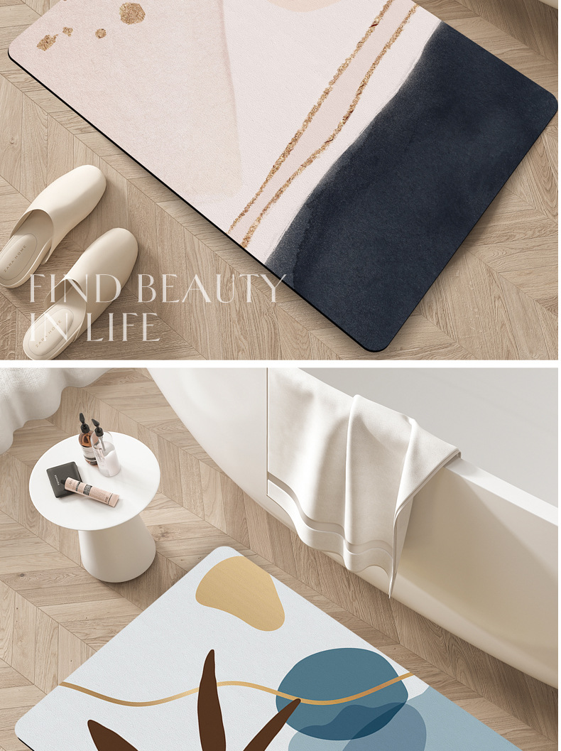 浴室防滑软垫硅藻泥吸水速干地垫子家用厕所卫生间门口进门踩脚垫详情11