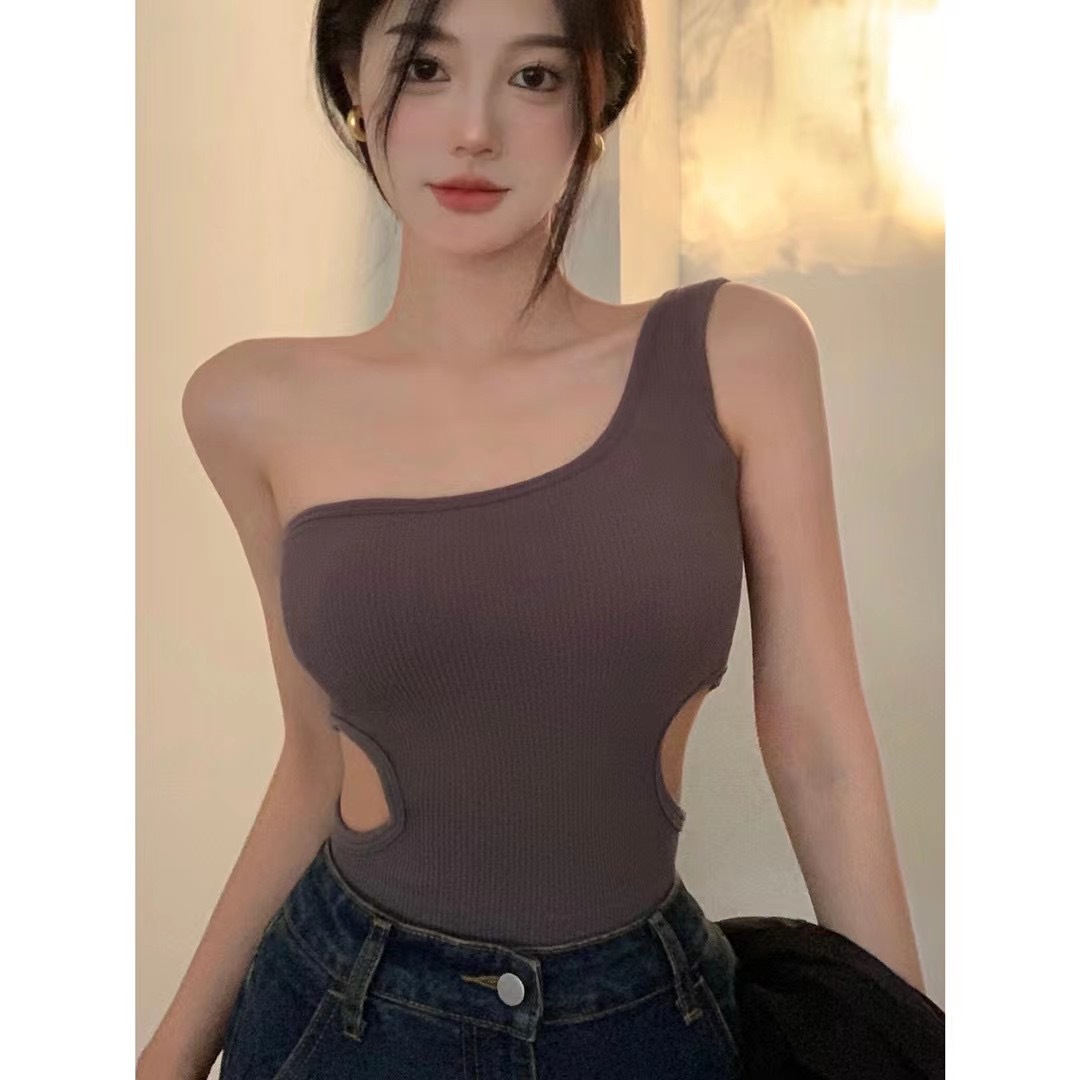 2021新款性感辣妹无痕斜肩抹胸一体固定杯百搭打底外穿裹胸美背女详情23