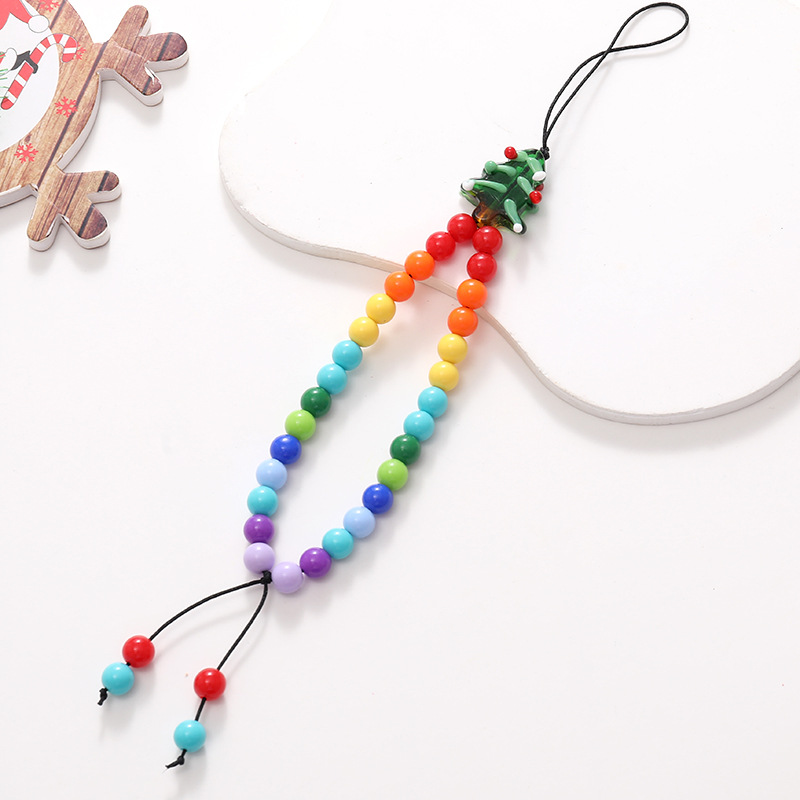 New Christmas series mobile phone chain, Santa Claus beaded short Christmas tree pendant, wrist strap anti-loss chain pic 8